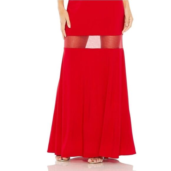NWT MacDuggal 11698 Red Full Length Dress - Picture 7 of 10